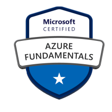 badge for Microsoft Azure Fundamentals certification